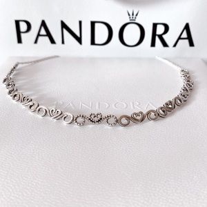 Pandora Jewelry Heart Swirls Choker Necklace - In original Packaging